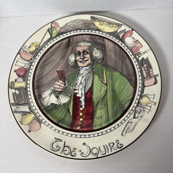 Royal Doulton Cabinet Plate The Squire Professionals Porcelain Vintage - Picture 1 of 10